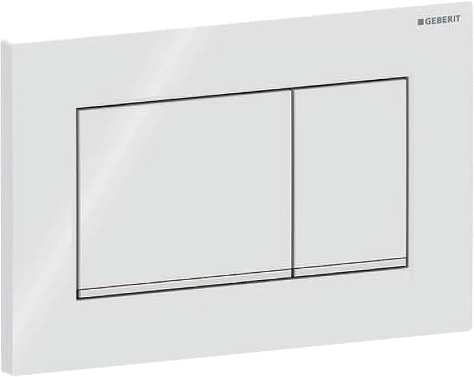 Geberit G115883KJ1 Sigma 30 Dual Flush 1.6/0.8 GPF Actuator Plate White/Polished Chrome