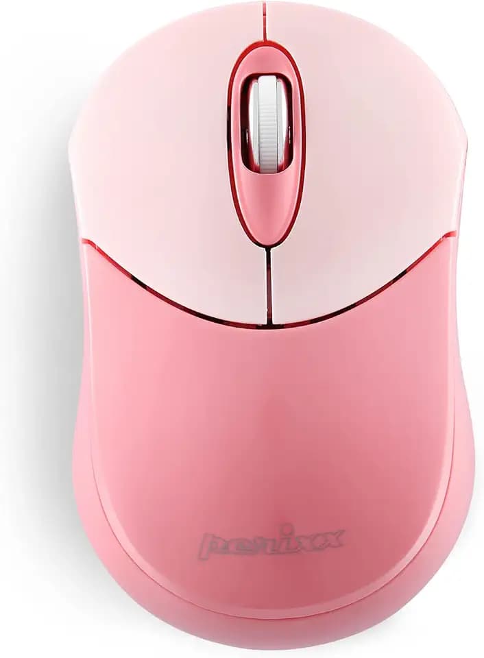 Perixx PERIMICE-802PK kabellose Bluetooth-Maus, tragbares Design, kompatibel mit Windows, iOS und Android-PC, Laptop, Tablet und Smartphone, Rosa
