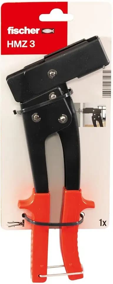 fischer Montagezange HM Z 3, Heimwerker-Bedarf zur Befestigung von Hohlraumdübeln HM, stabil & belastbar mit ergonomischem Griff und Verdrehsicherung für eine schnelle Montage