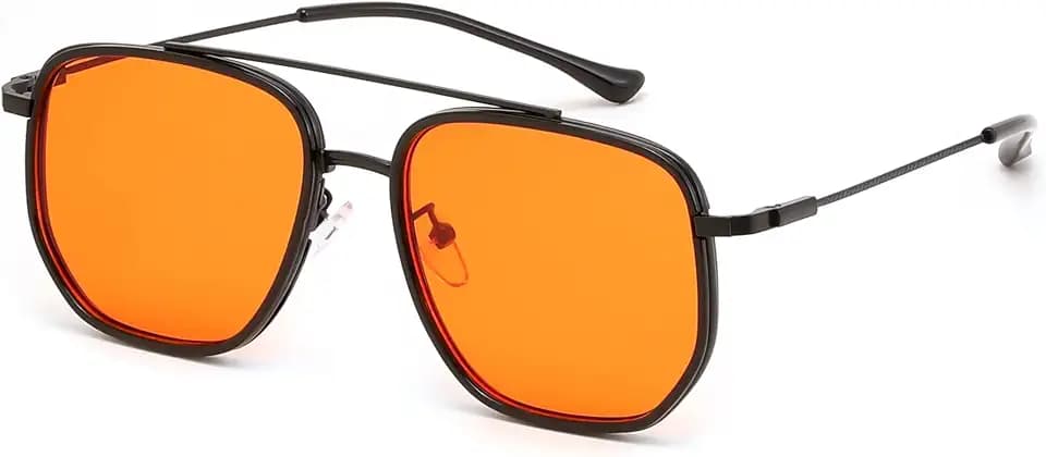 FEISEDY Lightweight Aviator Sunglasses for Women Men, Retro Square B0371