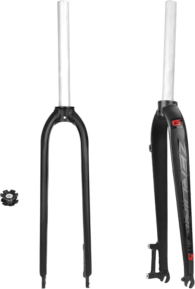 MEGHNA Bike Rigid Front Fork Aluminium Alloy Lightweight Universal for 26/27/5/29" Mountain Bike Disc Brake 28.6mm Threadless Straight Bicycle Front Fork