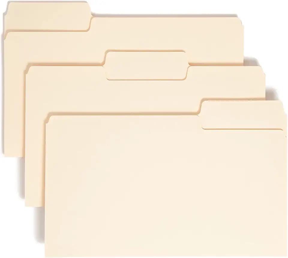 Smead SuperTab File Folder, Oversized 1/3-Cut Tab, Legal Size, Manila, 100 Per Box (15301)