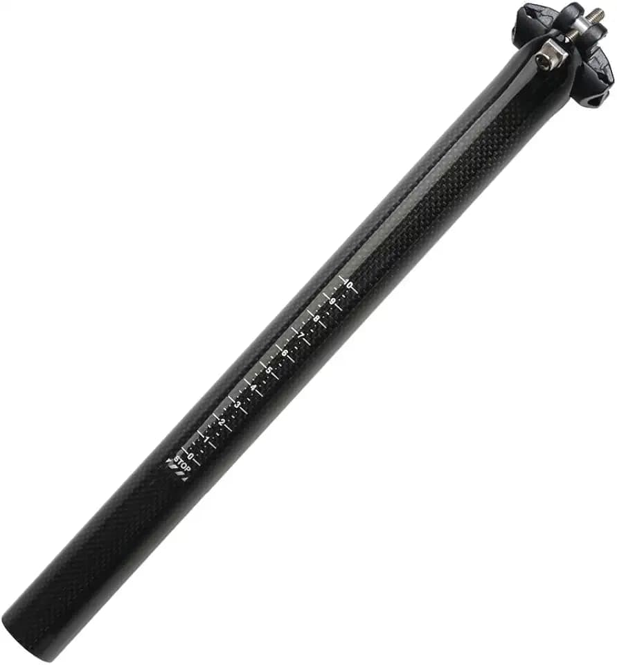 Carbon SeatPost 27.2 30.8 350mm 400mm 3K Carbon Fiber Bicycle Seatpost for Mountain, Road, MTB, MTN, BMX (Black)