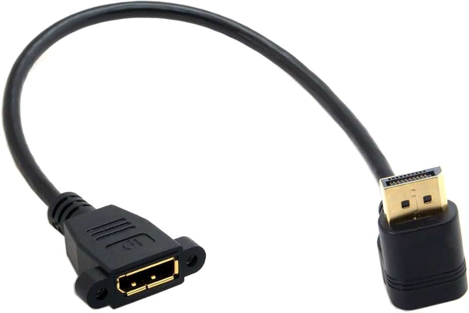 chenyang CY DisplayPort Display Port Maschio a Femmina Cavo di prolunga inclinato di 90 gradi 4K
