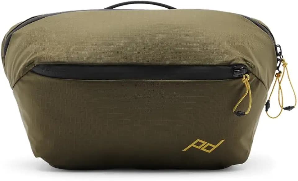 Peak Design Outdoor Sling 4L, Kelp, Padded Adjustable Shoulder Strap for Crossbody & Waist Carry, 3 Mesh Internal Pockets, Ideal for Carrying Cameras & Essentials, Versatile Sling Bag for Men & Women