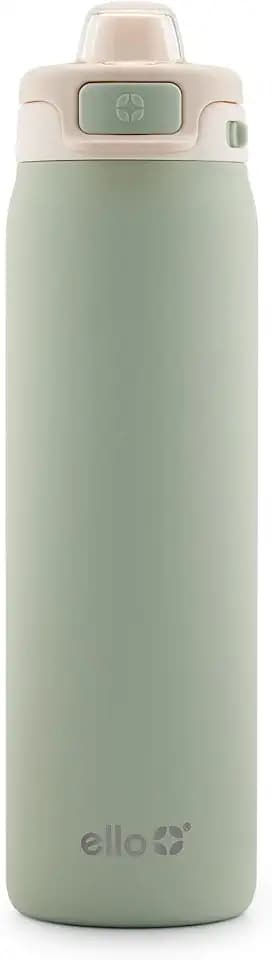 Ello Pop & Fill Insulated Stainless Steel Water Bottle with Quick Fill Lid, Leakproof Locking, Sip or Chug Spout, BPA-Free, Double Wall Vacuum Insulated for Sports, Travel & School- 22oz / 32oz / 40oz