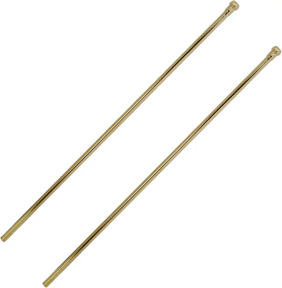 Westbrass A120-2-01 3/8" x 20" Bullnose Faucet Supply Riser Line, Polished Brass (2-Pack)