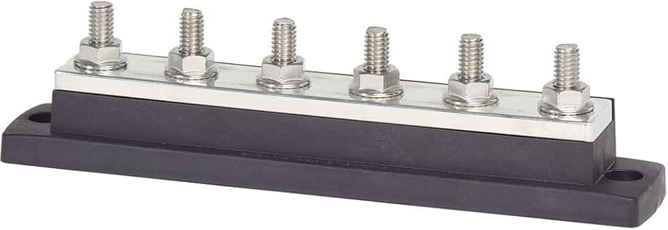 Blue Sea Systems 2126 250 Amp MaxiBus BusBar with 6 studs, 2126