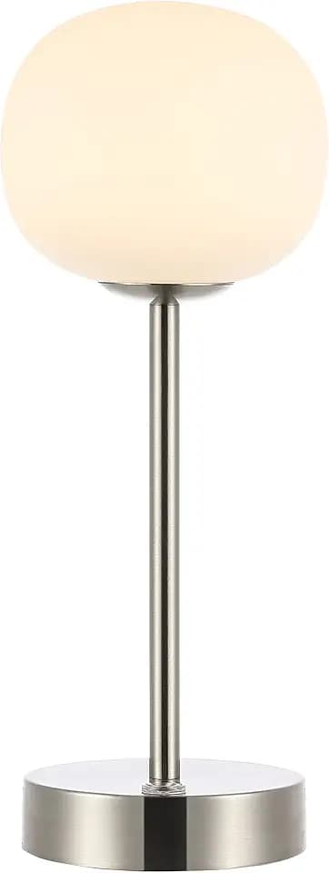 JONATHAN Y Natalia 12.25" Metal Rechargeable Table Lamp, Nickel