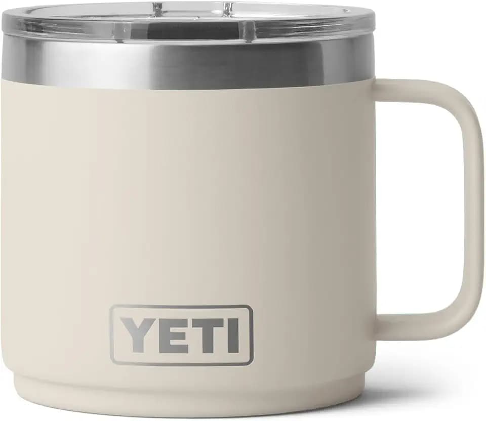 YETI Rambler 14 oz Ceramic Lined Stackable Mug, Cape Taupe