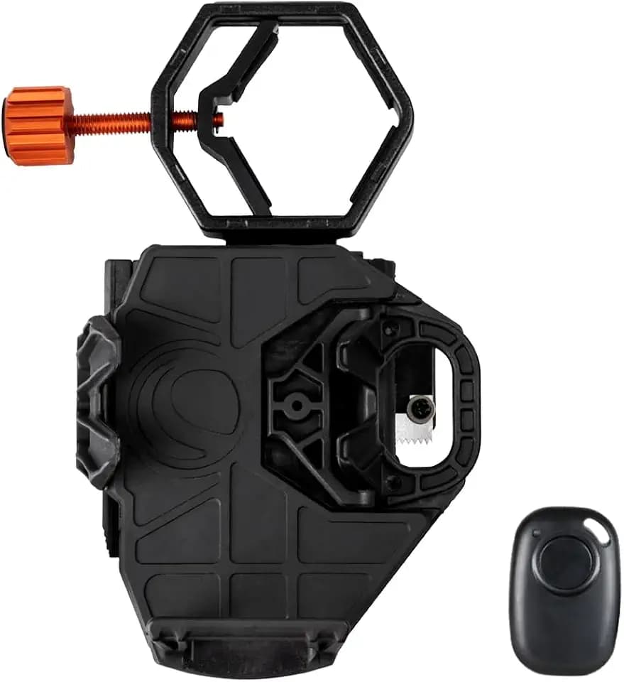 Celestron 81038 NexGo DX Universal Digiscoping and Astroimaging Smartphone Adapter Kit with Bluetooth Remote - Connects Your Smartphone Camera to an Eyepiece to Capture Images and Video, Black