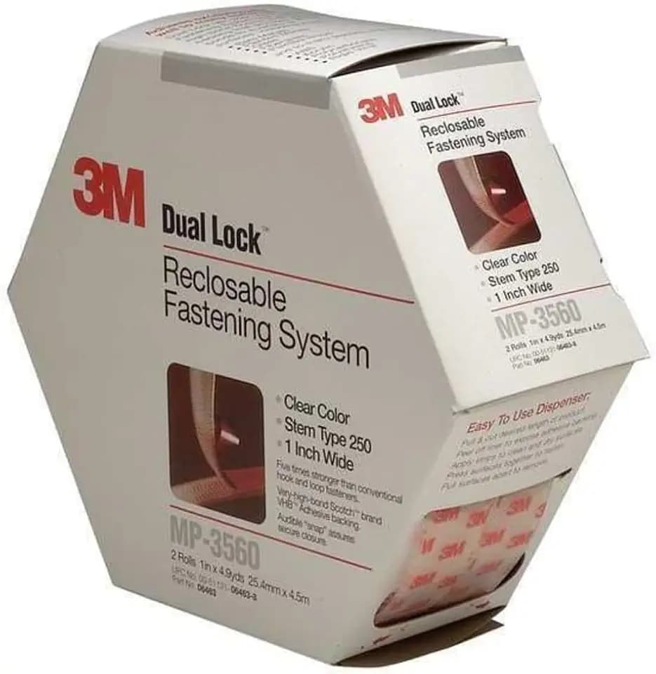 3M Dual Lock Reclosable Fastener MP3541/MP3542, Black, 1 in x 5 yd