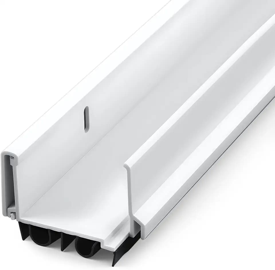 FoldTier 1 Pcs 36'' U Shaped Door Sweep for Bottom of Exterior Door, White