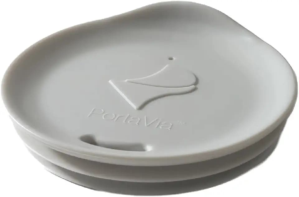 Porta Via Reusable Silicone Lid for Coffee Cups and Mugs, Dishwasher-Safe