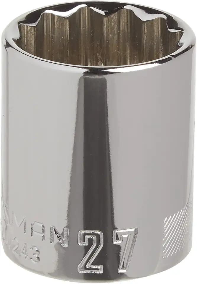CRAFTSMAN Shallow Socket, Metric, 1/2-Inch Drive, 27mm, 12-Point (CMMT44243)