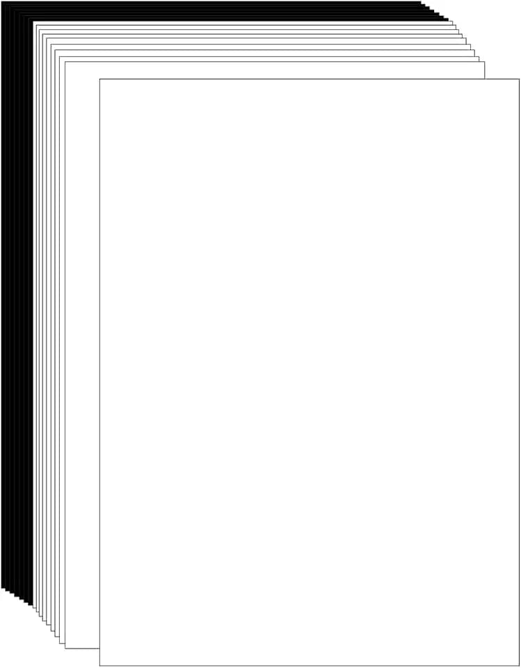 Black White Cardstock Heavy Craft Paper Cover Invitation Card Stock