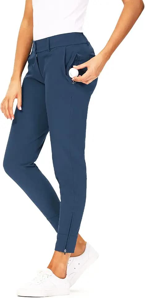 Hiverlay Women's Golf Pants Stretch with Zip Pockets for Work Hiking