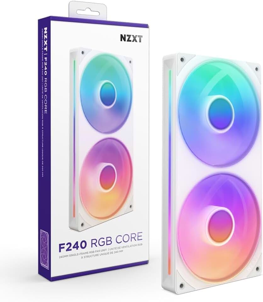 NZXT F240 RGB Core - 240mm single-frame RGB Lüfter - Weiß