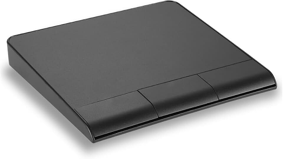 Perixx PERIPAD-706 Wireless Slim Touchpad, Multi-Device Bluetooth und 2.4G RF, USB-C Aufladbar, Große Größe 13,5x11,6x1,4 cm, Schwarz