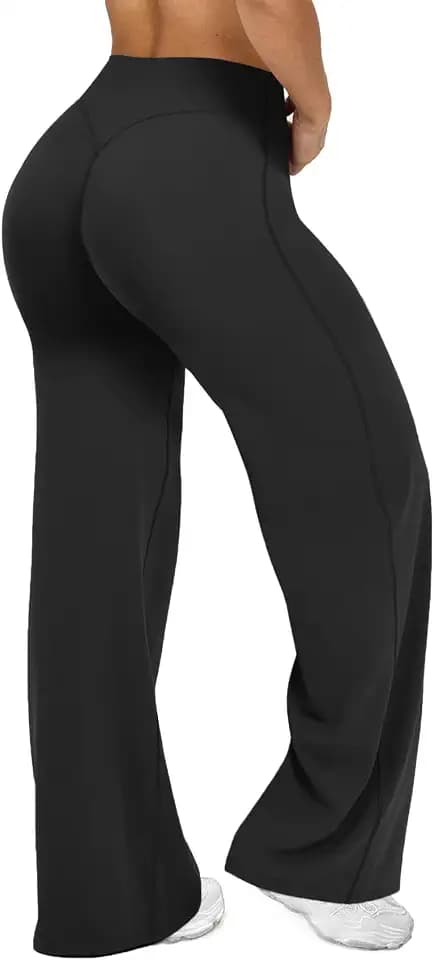 JGS1996 Wide Leg Yoga Pants Straight Leg Legging for Women Gym Workout Pant