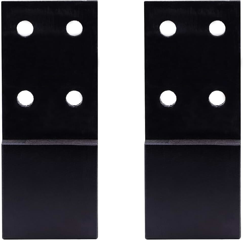 Bed Frame Legs Replacement Parts Bed Feet Furniture Support Leg Reinforcement Kit for Wooden Beds Table Cabinet Sofa Bolt-On Direct Replacement Straight Leg Replace Part Not Plastic Black 2 PCS 3inch