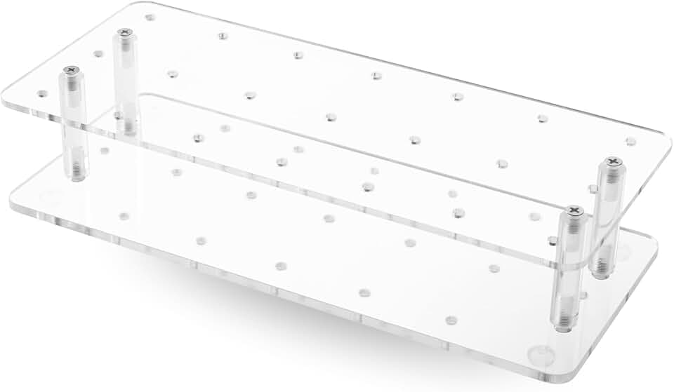 Goabroa Clear Cake Pop Stand, 21 Holes Acrylic Cakepops Display Stand