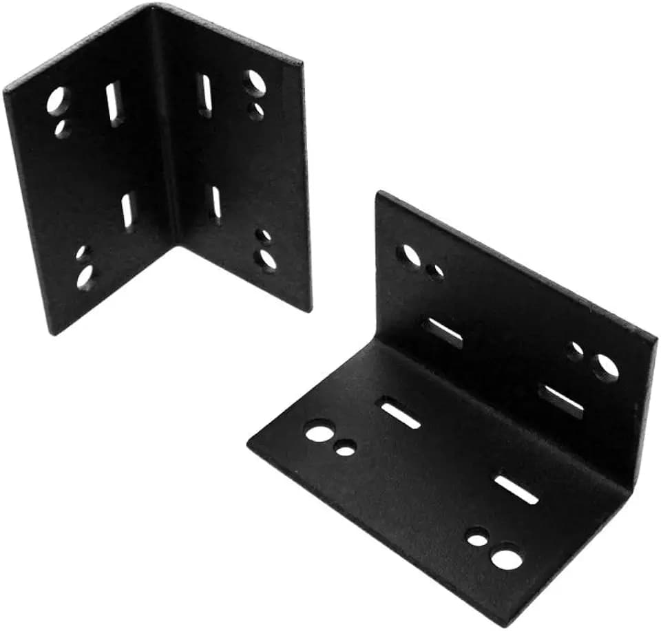 OZCO 2 Pcs Flush Inside 90 Degree Truss Tie Plate 6" | Decorative Truss Tie Connector for Pergola, Deck, Fence and Outdoor Wood Structures | Powder-Coated Galvanized Steel Hardware