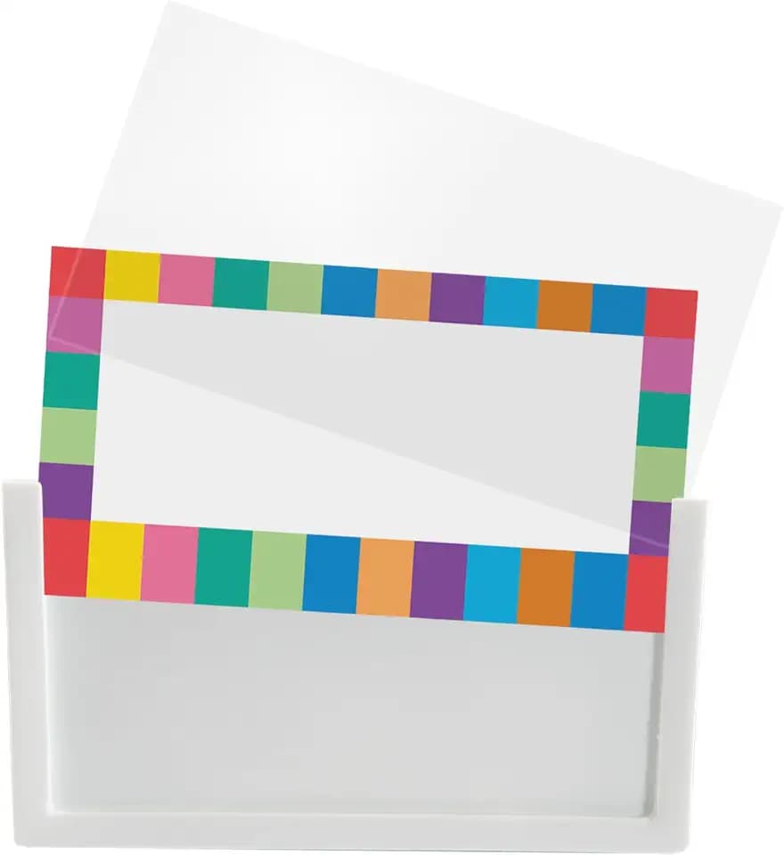 Really Good Stuff Basket & Bin Label Holders with Labels, 12-Pack