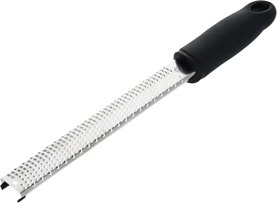 MasterChef Lemon Zester Grater with Handle, Stainless Steel, Non Slip Grip