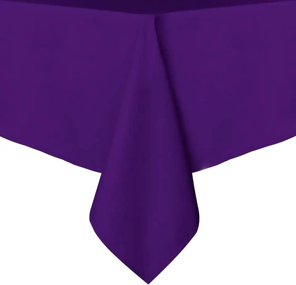 sancua Rectangle Tablecloth for 6-8 Foot Tables, 54x120 Inch, Purple