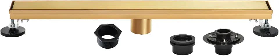 Kingston BSFK3227 Stainless Steel Linear Shower Drain, Brushed Brass