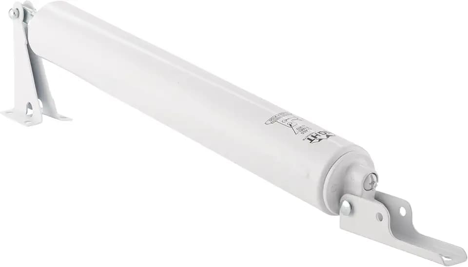 Wright Products Heavy-Duty Pneumatic Storm Door Closer – Durable, Adjustable, Quiet-Closing with Hold-Open Feature (Transitional, White)