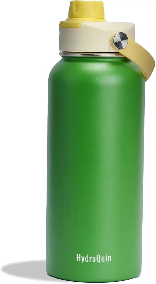 32 oz Insulated Water Bottle Grass Green Stainless Steel Flask