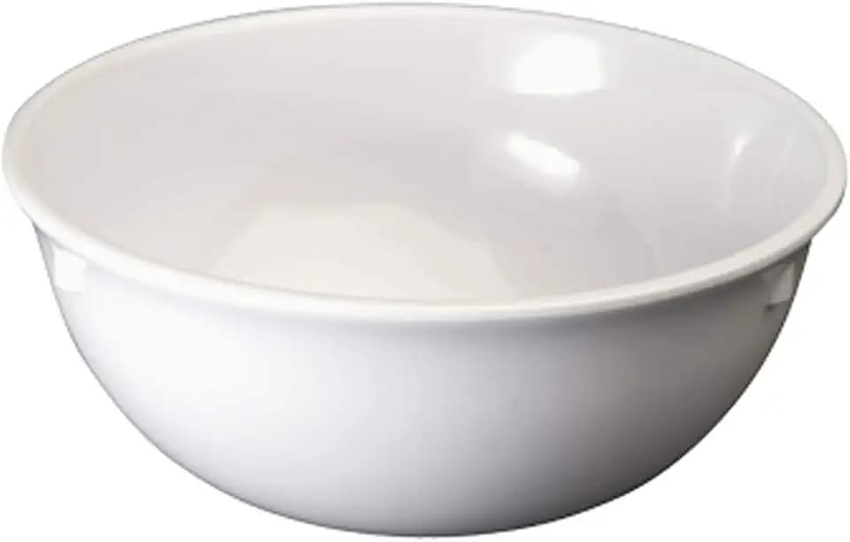 Winco 15 oz White Nappies Melamine Bowl (Set of 12)