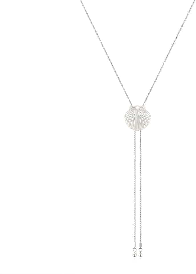 Beach Starfish Shell Sun Conch Long Lariat Y Necklace for Women