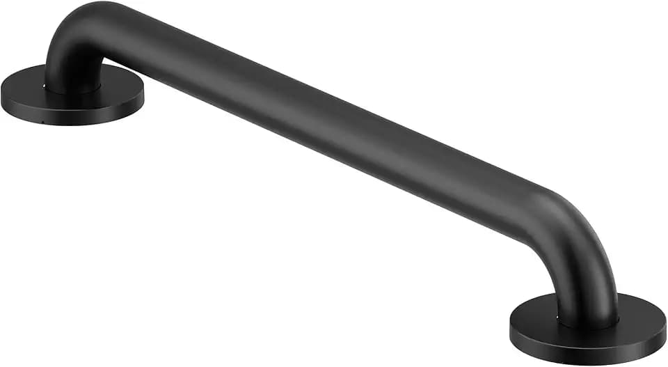 Moen Matte Black 18-Inch Stainless Steel Bath Safety Grab Bar with Concealed Screws, R8718BL