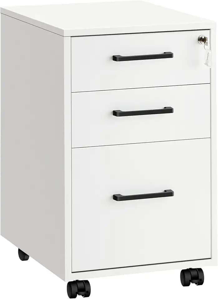 SONGMICS File Cabinet with Lock, 17.7 x 14.4 x 23.6 Inches