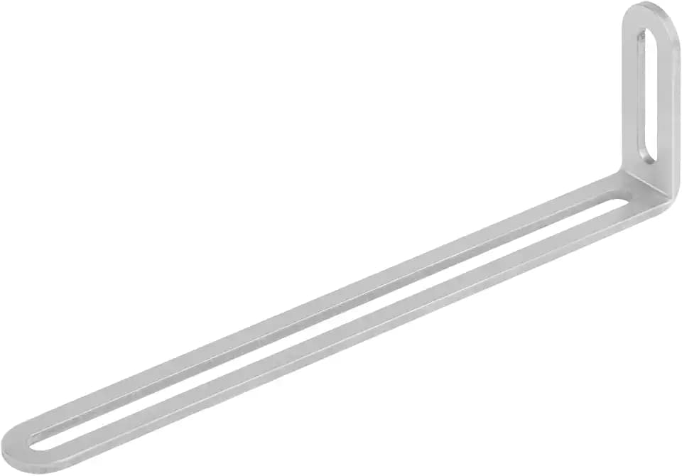 10 Pack 8" L x 3/4" W x 2" H Adjustable Slotted L Brackets, Stainless Steel