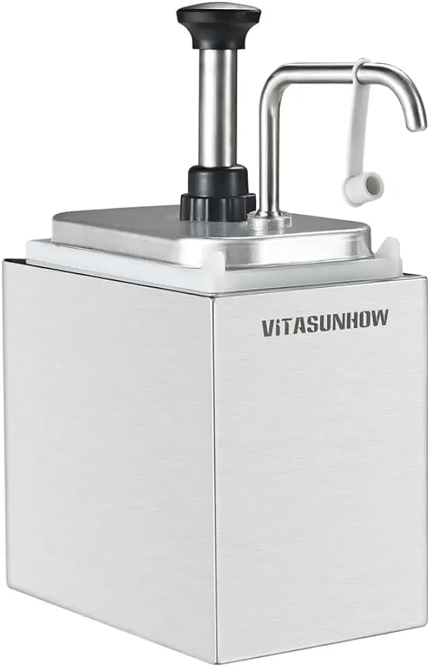 2L Sauce Pump Dispenser, Stainless Steel 1-Head