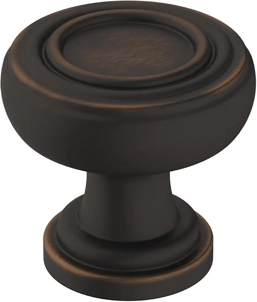 Amerock 10 Pack 1-1/8" Round Ville Oil-Rubbed Bronze Cabinet Knob