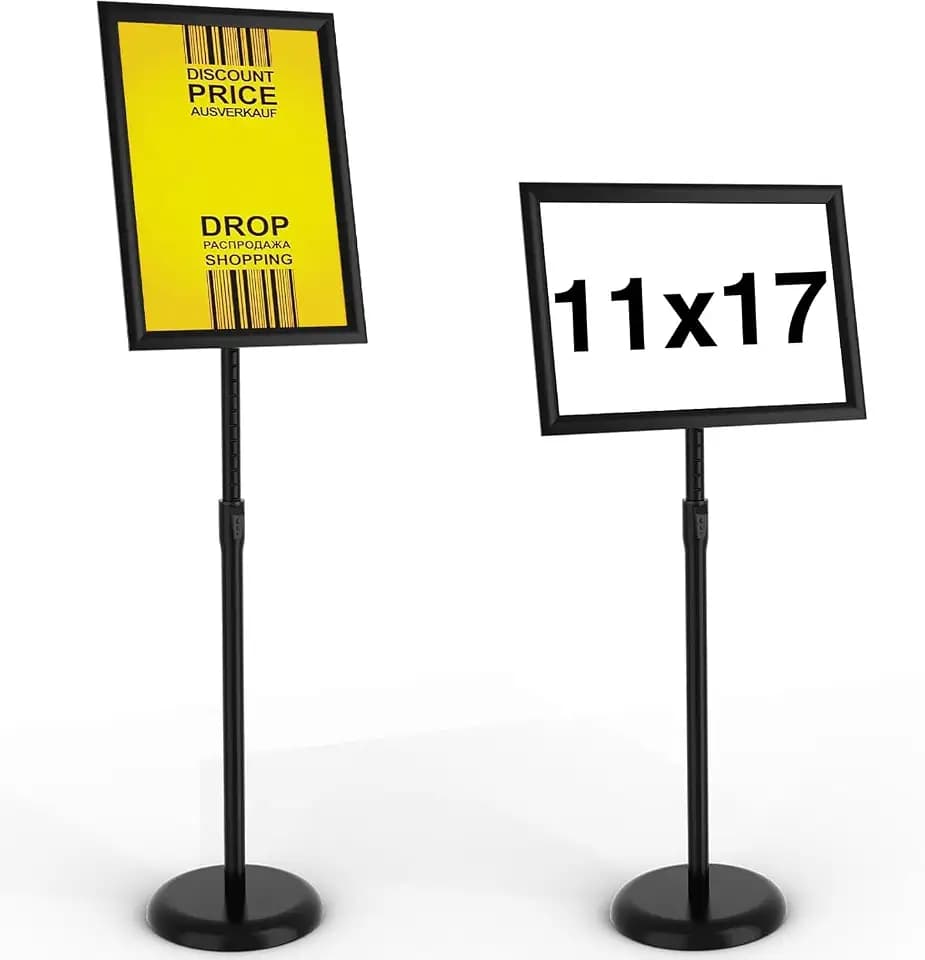 KOOV Sign Holder 11x17 inch Adjustable Floor Sign Stand