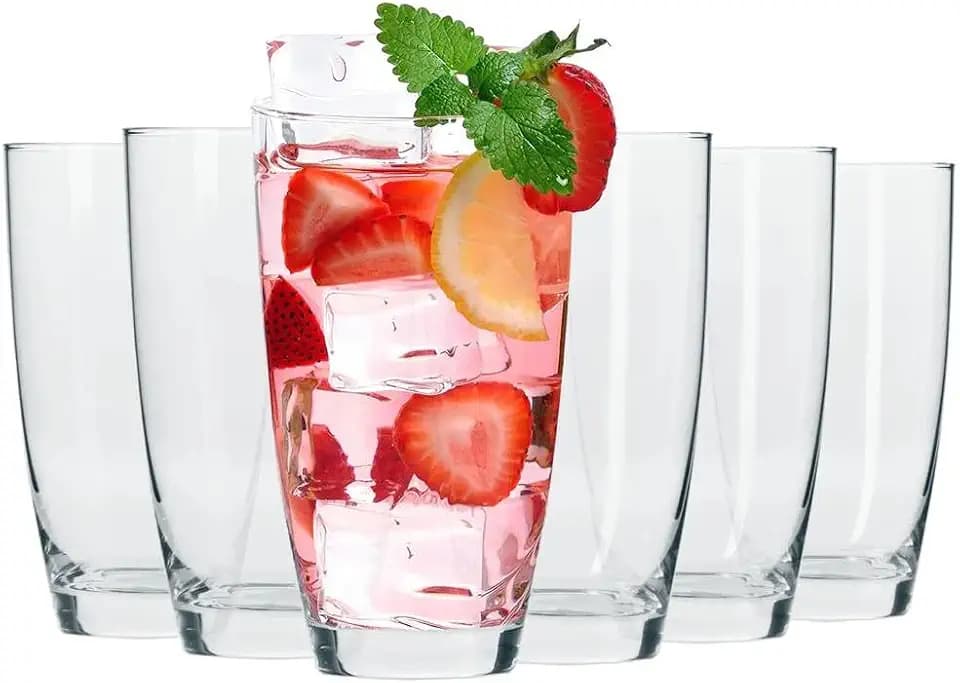 Krosno Water Glasses Set of 6, 16.9 oz, Mixology Collection