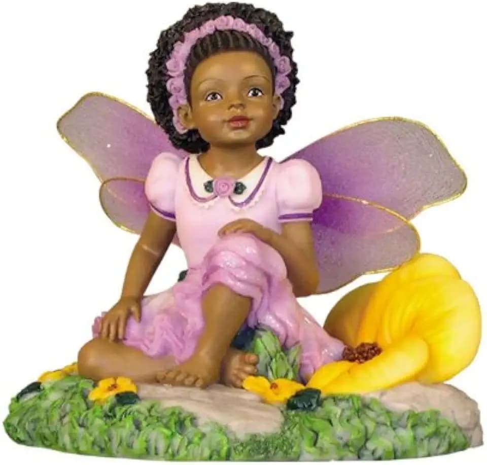 Ebony Treasures African American Fairy: Child in Lavender, 4" H
