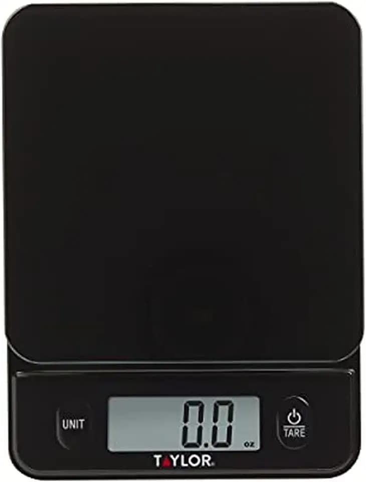 Taylor Digital Kitchen Food Scale with Black Glass Top - 11 lb Max Capacity