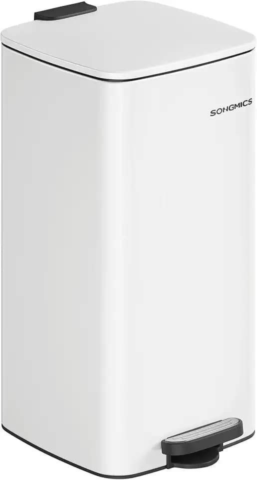 SONGMICS Kitchen Trash Can, 8-Gallon (30 L), Stainless Steel, Soft Close