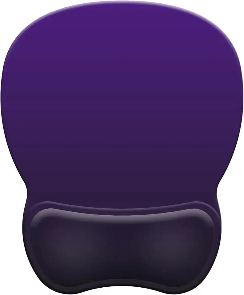 Ergonomic Mouse Pad with Wrist Rest, Comfortable Gel Concave Mouse Pad with Non-Slip Base, Pain Relief Mouse Pads with Smooth Wrist Support for Office & Home (Deep Violet)