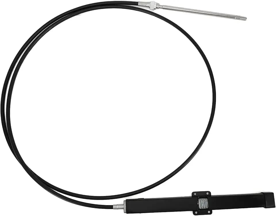 12FT 14FT 15FT 18FT 19FT Mechanical Rack & Pinion Steering Cable SSC134XX, Back Mount Rack Single Cable Compatible with Seastar SH5210P, SH5230P, SB39526P, SB39544P, SS14115 SS15115