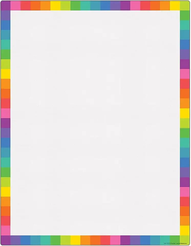 Teacher Created Resources Colorful Blank Write-On/Wipe-Off Chart, 17" x 22"