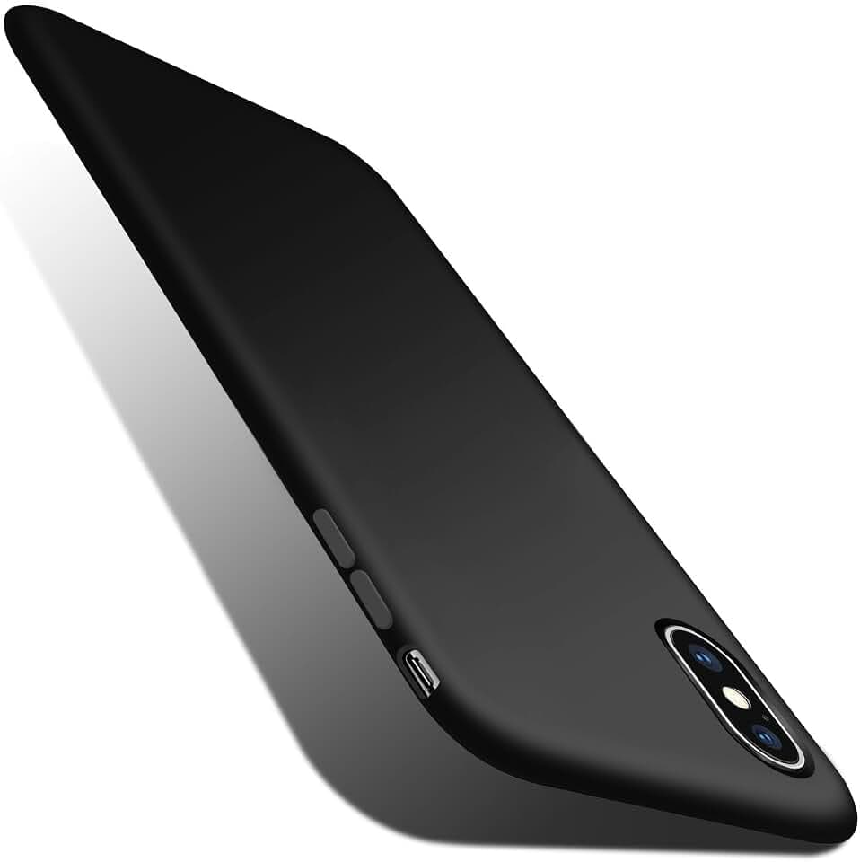 iPhone X Case,Sahiyeah Soft Liquid Silicone Protective Cover Smooth Shockproof DropProof Shell for Apple X /10 5.8 inch 2017 for Man Woman Girl Boy,Black