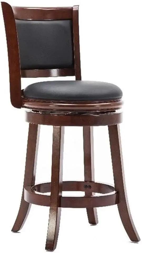 Boraam Augusta Counter Height Swivel Stool, 24-Inch, 1-Pack, Cherry